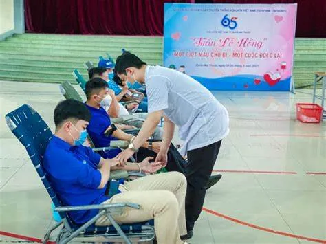 tổ chức hiến máu tại trường học